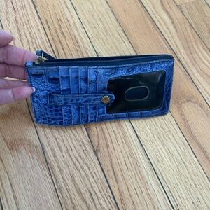 Brahmin - wallet card keeper.  Beautiful blue.